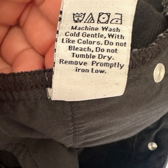 Princess Polly Black Wide Leg Long Jeans Recycled Cotton Size 8 Grunge Y2K - Picture 7 of 7